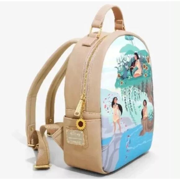 Disney Loungefly Pocahontas Scenery Colors of the Wind Mini Backpack Box Lunch - Picture 2 of 13